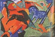 Franz Marc Two Horses (mk34) oil painting picture wholesale